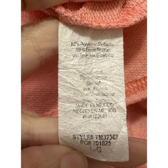 Vernacular pink 3/4 sleeves off shoulder crop top size Large - Picture 4 of 10